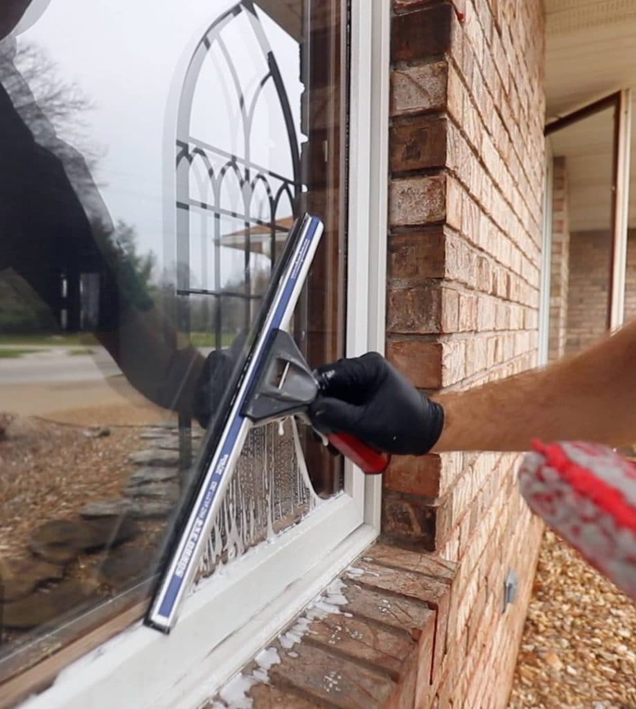 Residential Window Cleaning in action
